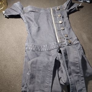 Stretchy denim jumpsuit!